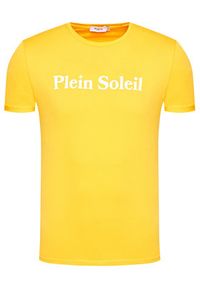 Drivemebikini T-Shirt Unisex Plein Soleil 2020-DRV-003_YEL Żółty Relaxed Fit. Kolor: żółty. Materiał: bawełna