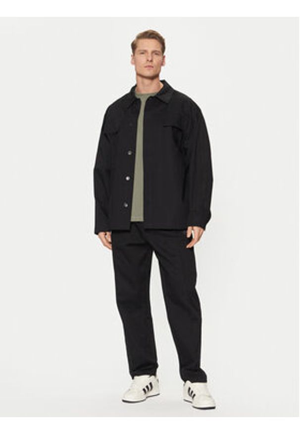 Adidas - adidas Koszula Premium Essentials Workwear JC9602 Czarny Loose Fit. Kolor: czarny. Materiał: bawełna