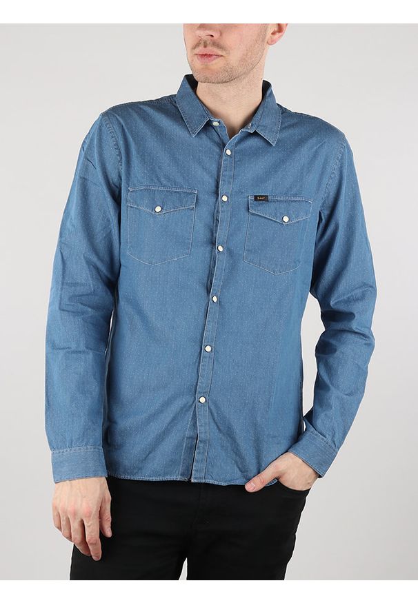 Lee - LEE SS CHETOPA SHIRT MĘSKA KOSZULA JEANSOWA MEDIEVAL BLUE L66AJO13. Materiał: jeans