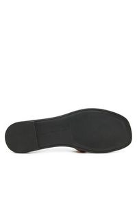 TOMMY HILFIGER - Tommy Hilfiger Klapki Th Logo Strap Mule FW0FW08671 Brązowy. Kolor: brązowy. Materiał: skóra