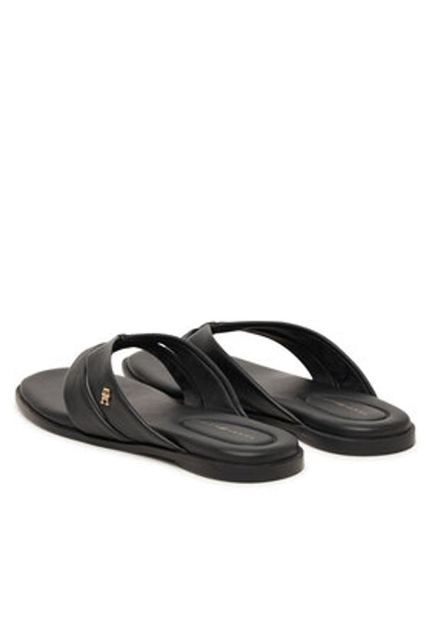 TOMMY HILFIGER - Tommy Hilfiger Japonki FW0FW09216 Czarny. Kolor: czarny. Materiał: skóra