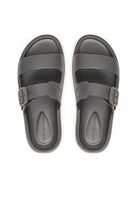 TOMMY HILFIGER - Tommy Hilfiger Klapki Double Strap FW0FW09114 Szary. Kolor: szary. Materiał: syntetyk #5