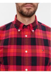 TOMMY HILFIGER - Tommy Hilfiger Koszula MW0MW33780 Czerwony Regular Fit. Kolor: czerwony. Materiał: bawełna #4