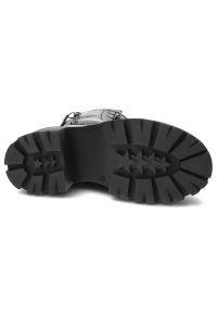 Czarne Botki Nessi Skórzane Buty Damskie. Zapięcie: sznurówki. Kolor: czarny. Materiał: skóra. Styl: elegancki #7