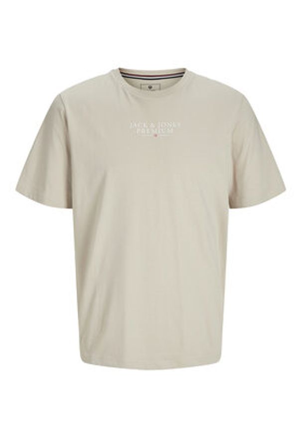 Jack & Jones T-Shirt Archie 12217167 Beżowy Regular Fit. Kolor: beżowy. Materiał: bawełna