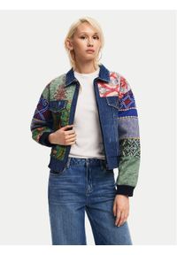 Desigual Kurtka jeansowa Amsterdam 24WWED32 Kolorowy Regular Fit. Materiał: syntetyk, bawełna. Wzór: kolorowy #1