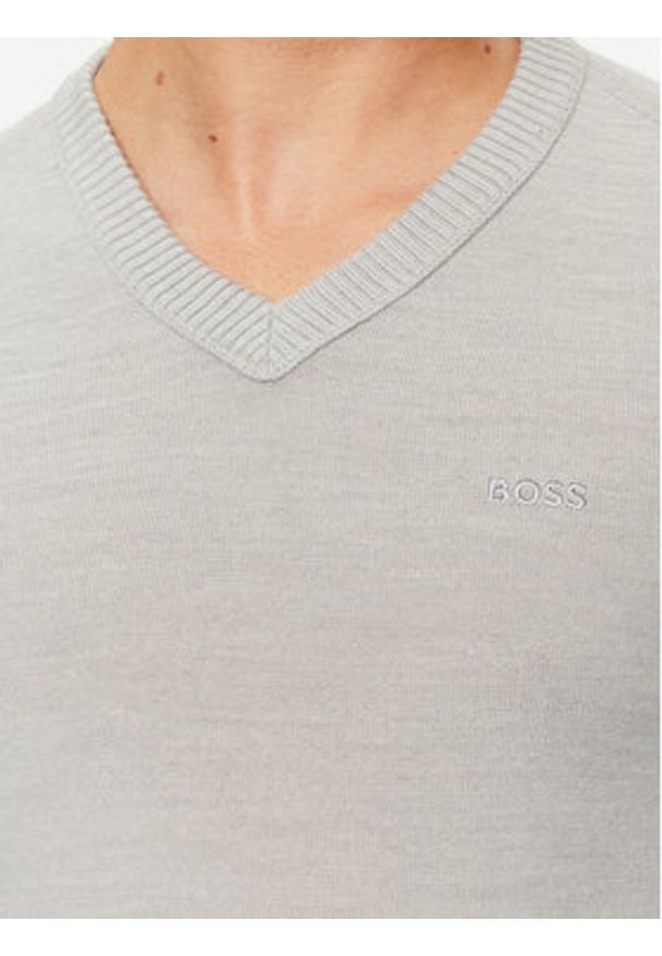 BOSS - Boss Sweter Avac_V 50510750 Szary Regular Fit. Kolor: szary. Materiał: syntetyk