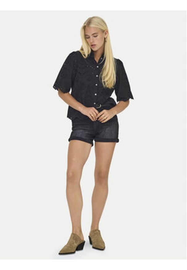 only - ONLY Koszula Valais 15351106 Czarny Regular Fit. Kolor: czarny. Materiał: bawełna