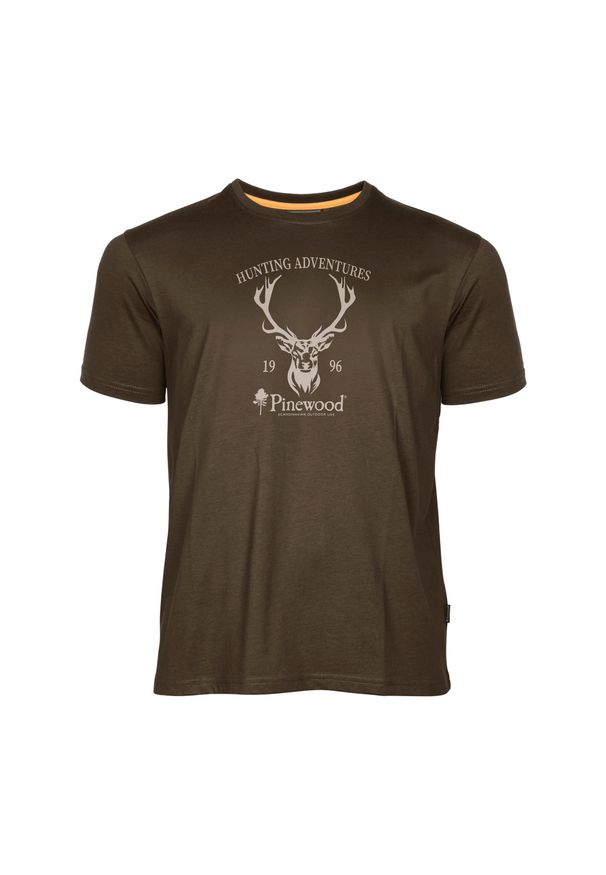 PINEWOOD - Koszulka męska Pinewood Red Deer. Kolor: zielony. Sport: turystyka piesza