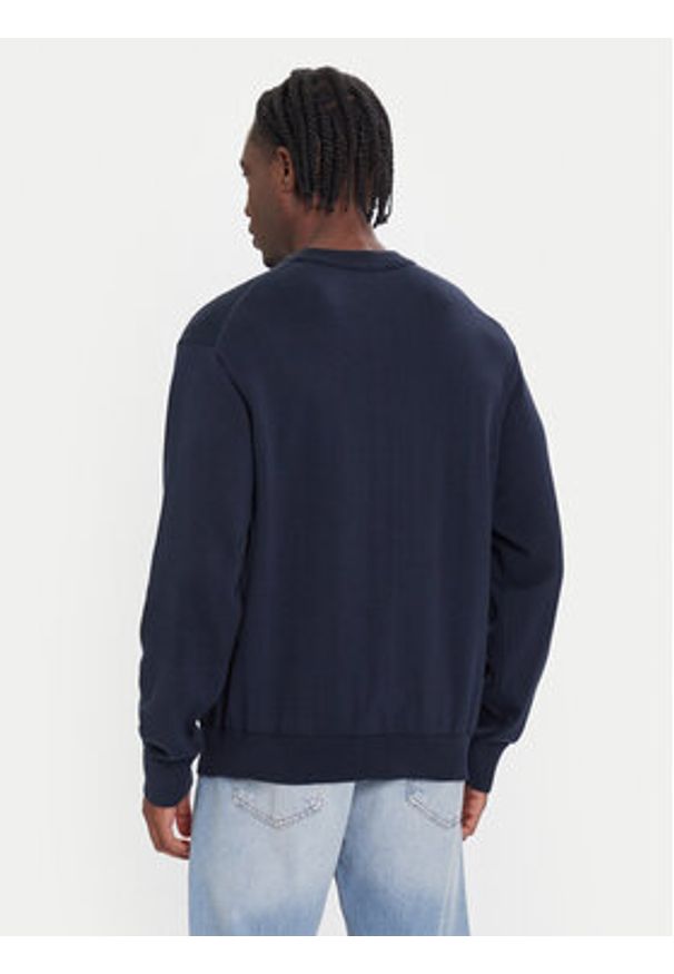 Calvin Klein Jeans Sweter LV04RC309G Granatowy Regular Fit. Kolor: niebieski. Materiał: bawełna