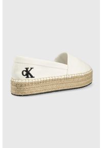 Calvin Klein Jeans espadryle Flatform Espadrille kolor biały na platformie. Nosek buta: okrągły. Kolor: biały. Materiał: guma. Obcas: na platformie #2