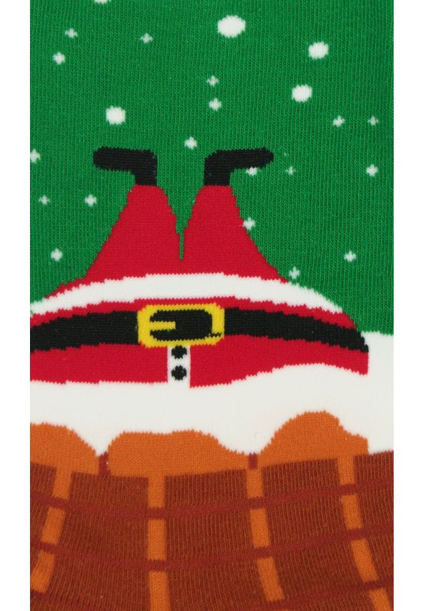Świąteczne Skarpetki - Alties - Mikołaj w Kominie. Kolor: wielokolorowy. Materiał: poliester, bawełna, elastan