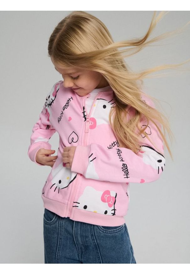 Sinsay - Bluza bomber ze wzorem Hello Kitty - różowy. Kolor: różowy. Wzór: motyw z bajki