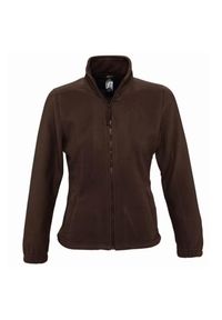 SOL'S - Damska Bluza Polarowa North Fleece Jacket. Kolor: brązowy. Materiał: polar. Sezon: zima