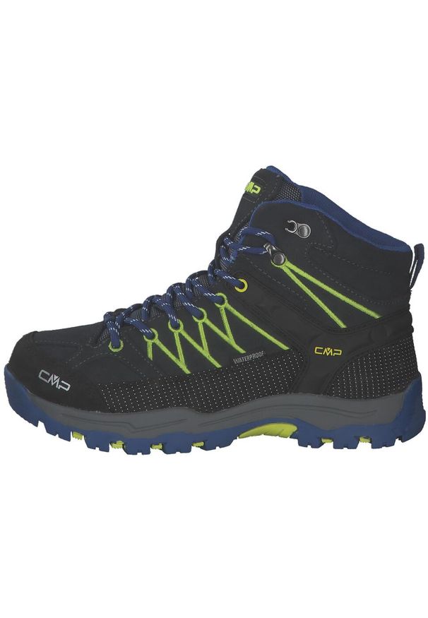Buty trekkingowe dziecięce CMP KIDS RIGEL MID wodoodporne. Kolor: wielokolorowy, niebieski, żółty. Sport: turystyka piesza