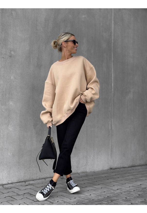 ClothStore - Bluza Light Basic Camel. Materiał: bawełna, dzianina, poliester