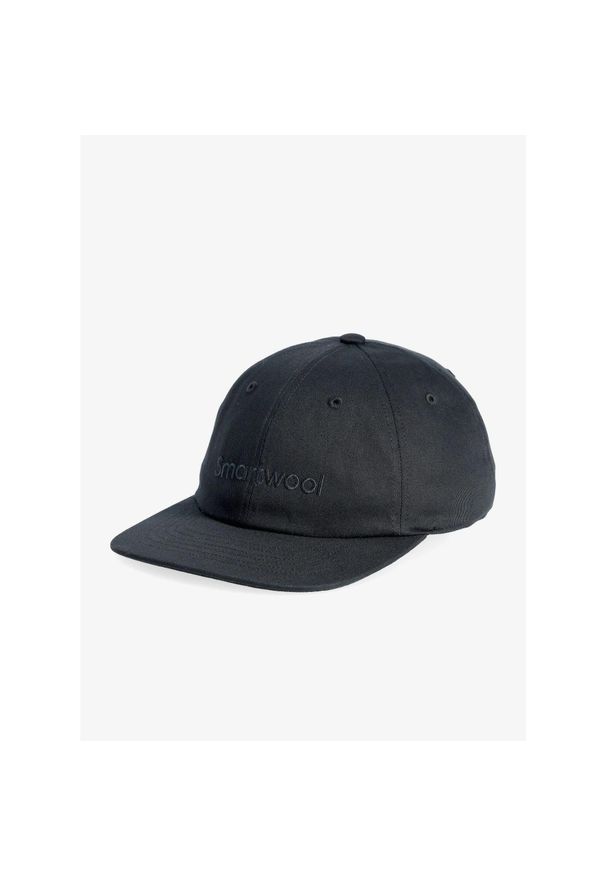 Czapka z daszkiem Smartwool Logo Ball Cap - black. Kolor: czarny