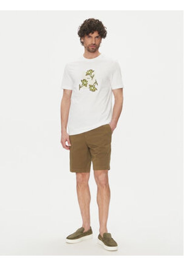 BOSS T-Shirt C-Thompson 13 50536763 Biały Regular Fit. Kolor: biały. Materiał: bawełna