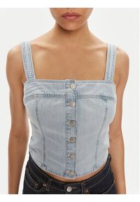 Levi's® Top Drea A7614-0000 Niebieski Slim Fit. Kolor: niebieski. Materiał: bawełna