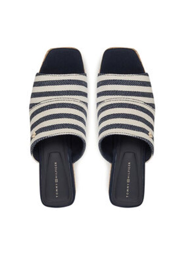 TOMMY HILFIGER - Tommy Hilfiger Espadryle Nautical Stripes Espadrille Mule FW0FW08666 Kolorowy. Materiał: materiał. Wzór: kolorowy