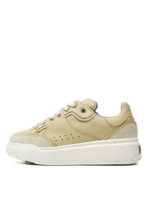 Max Mara Sneakersy Activegreen 2414761111 Beżowy. Kolor: beżowy. Materiał: skóra