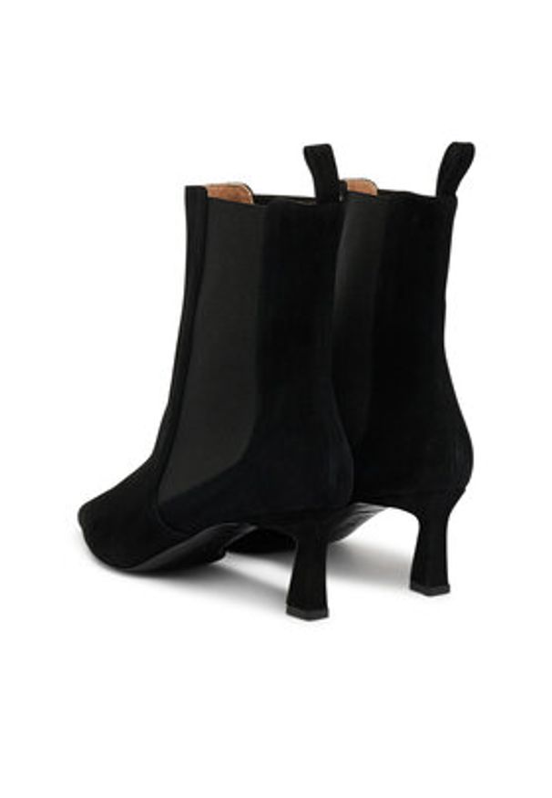 Pollini Botki SA21015M0NTA0000 Czarny. Kolor: czarny. Materiał: zamsz, skóra