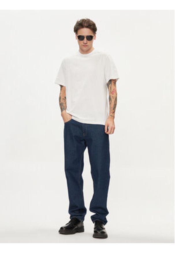 Only & Sons T-Shirt Smart 22026726 Biały Regular Fit. Kolor: biały. Materiał: bawełna