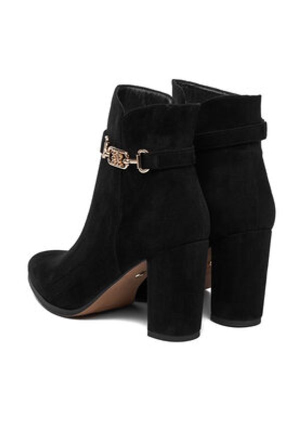 Nine West Botki CEO-ZAINA-01 Czarny. Kolor: czarny. Materiał: materiał