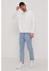 Diesel Bluza bawełniana męska kolor biały z aplikacją. Okazja: na co dzień. Kolor: biały. Materiał: bawełna. Wzór: aplikacja. Styl: casual #3