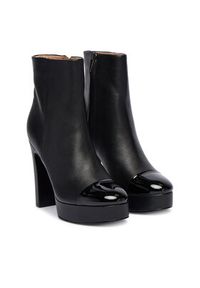 Guess Botki FLFRNT LEA10 Czarny. Kolor: czarny. Materiał: skóra