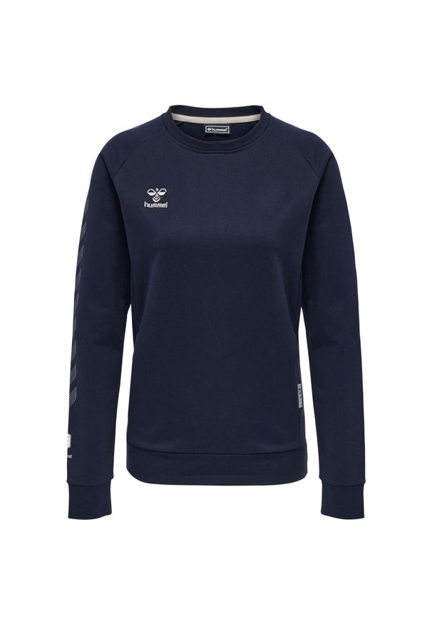 Damska bluza bawełniana Hummel Move Grid. Kolor: niebieski. Materiał: bawełna. Sport: fitness