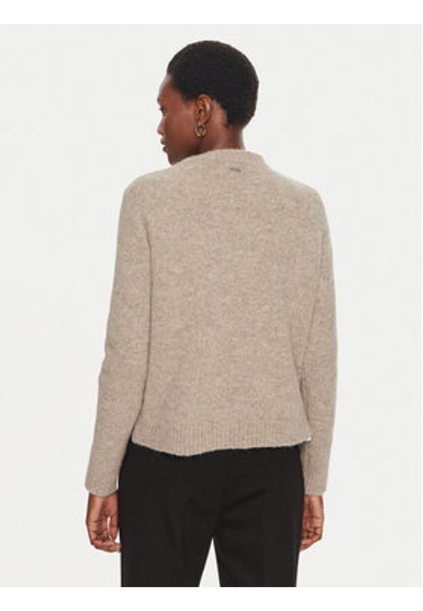 BOSS - Boss Sweter Febisan 50478315 Szary Regular Fit. Kolor: szary. Materiał: wełna