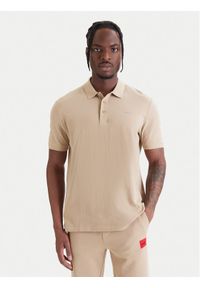 Hugo - HUGO Polo Donos222 50466182 Beżowy Regular Fit. Typ kołnierza: polo. Kolor: beżowy. Materiał: bawełna #1