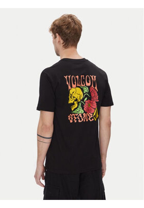 Volcom T-Shirt Tooflow A3512551 Czarny Classic Fit. Kolor: czarny. Materiał: bawełna