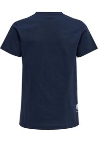 Hummel - Koszulka Sportowa T-Shirt Hmlmove Grid Cotton T-Shirt Kid. Kolor: niebieski