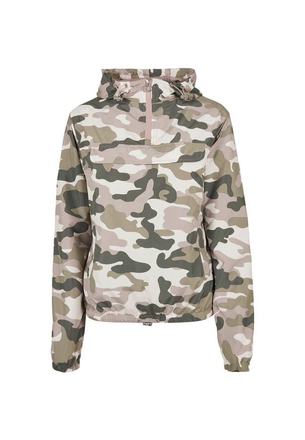 Damska kurtka wiatrówka Urban Classics camouflage. Kolor: różowy. Styl: sportowy