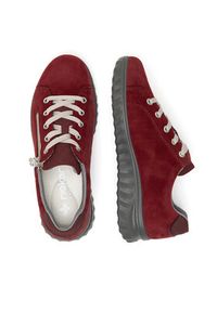 Rieker Półbuty 59000-35 Bordowy. Kolor: czerwony. Materiał: skóra, zamsz #4