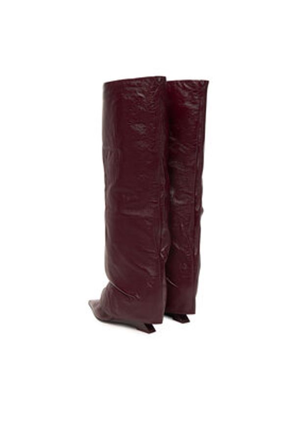 Naked Wolfe Kozaki Stated Bordowy. Kolor: czerwony. Materiał: skóra