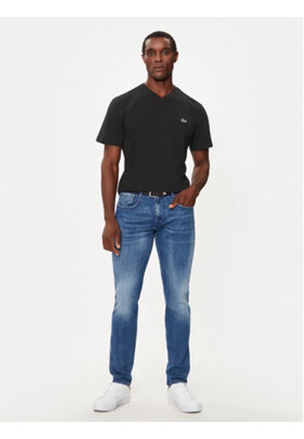 Lacoste T-Shirt TH5077 Czarny Regular Fit. Kolor: czarny. Materiał: bawełna