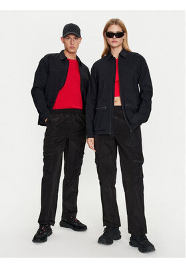 Rains Spodnie materiałowe Kano Pants Regular 19200 Czarny Regular Fit. Kolor: czarny. Materiał: syntetyk