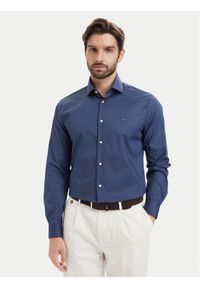 TOMMY HILFIGER - Tommy Hilfiger Koszula MW0MW43756 Granatowy Regular Fit. Kolor: niebieski. Materiał: bawełna #1