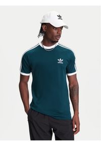 Adidas - adidas T-Shirt adicolor Classics 3-Stripes JY1374 Zielony Slim Fit. Kolor: zielony. Materiał: bawełna