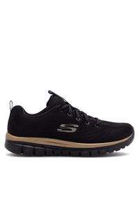 skechers - Skechers Sneakersy GRACEFUL 12615 BKRG Czarny. Kolor: czarny. Materiał: materiał