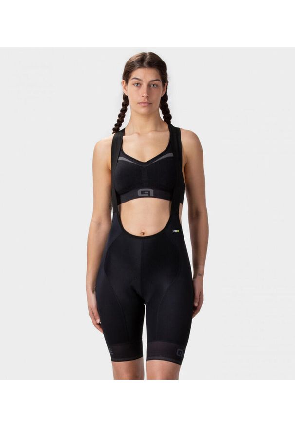ALÉ CYCLING - Spodenki rowerowe damskie Alé Sella Plus bibshorts. Kolor: czarny. Sport: kolarstwo