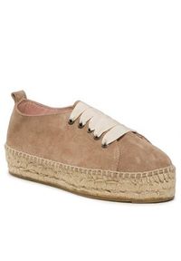 Manebi Espadryle Lace-Up Espadrilles W 1.9 E0 Beżowy. Kolor: beżowy. Materiał: zamsz, skóra #3