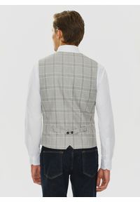 Pako Lorente - PAKO LORENTE – Szara kamizelka jednorzędowa w kratę. Kolor: szary #4