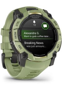 GARMIN - Zegarek sportowy Garmin Instinct 3 AMOLED - 50mm Zielony (010-03020-02). Kolor: zielony. Styl: sportowy #1