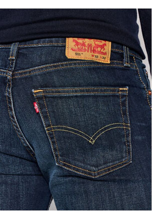 Levi's® Jeansy 511™ 04511-1390 Granatowy Slim Fit. Kolor: niebieski