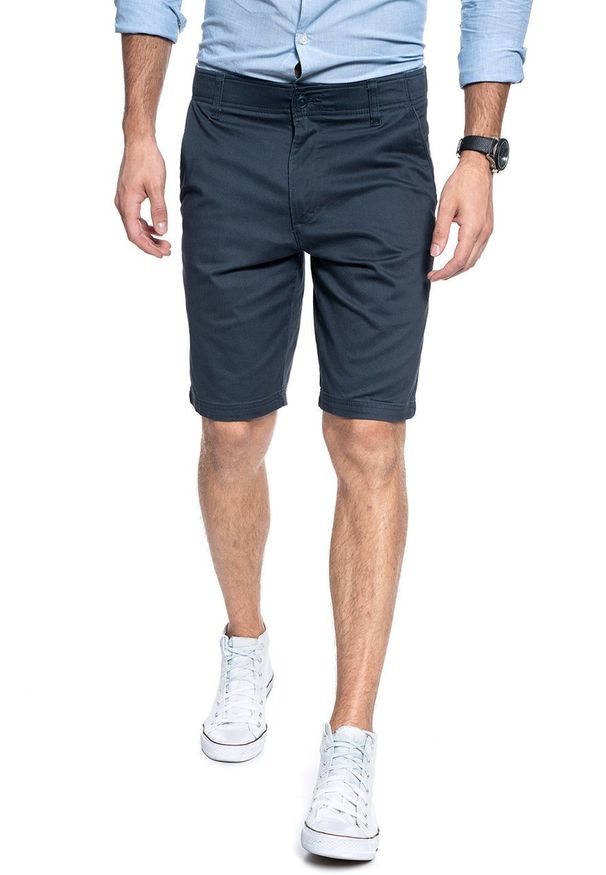 Lee - MĘSKIE SZORTY MATERIAŁOWE LEE COMFORT SHORT XM NAVY L71ZPB09 112119601. Materiał: materiał