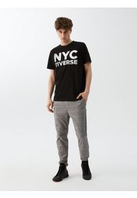 Diverse - T-shirt męski z nadrukiem NY CITY 04 S1829 -. Kolor: czarny. Materiał: bawełna. Wzór: nadruk #3